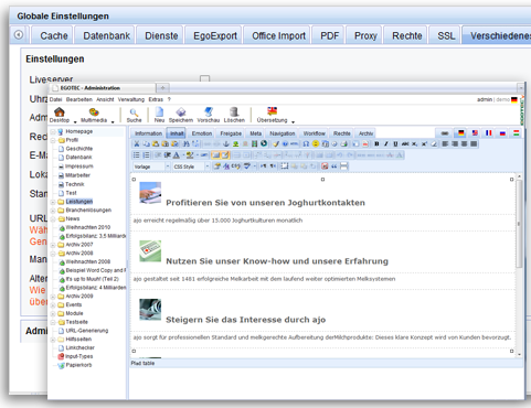 EGOTEC Web Content Management
