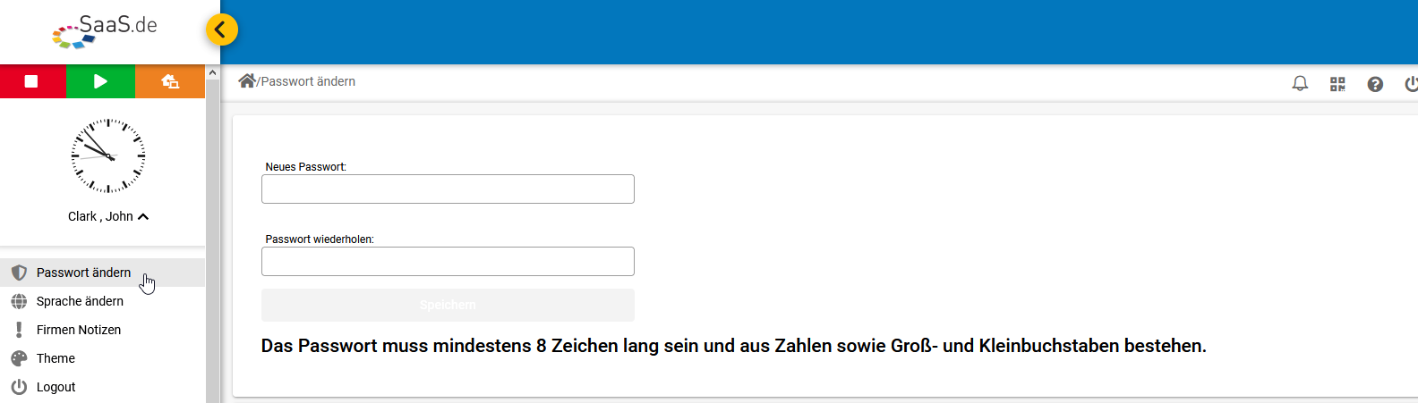 Persönliches Profil-Passwort ändern
