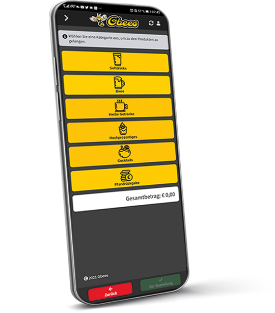Gbees App Screenshot Bestellung